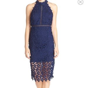 Gemma Halter Lace Sheath Dress
BARDOT